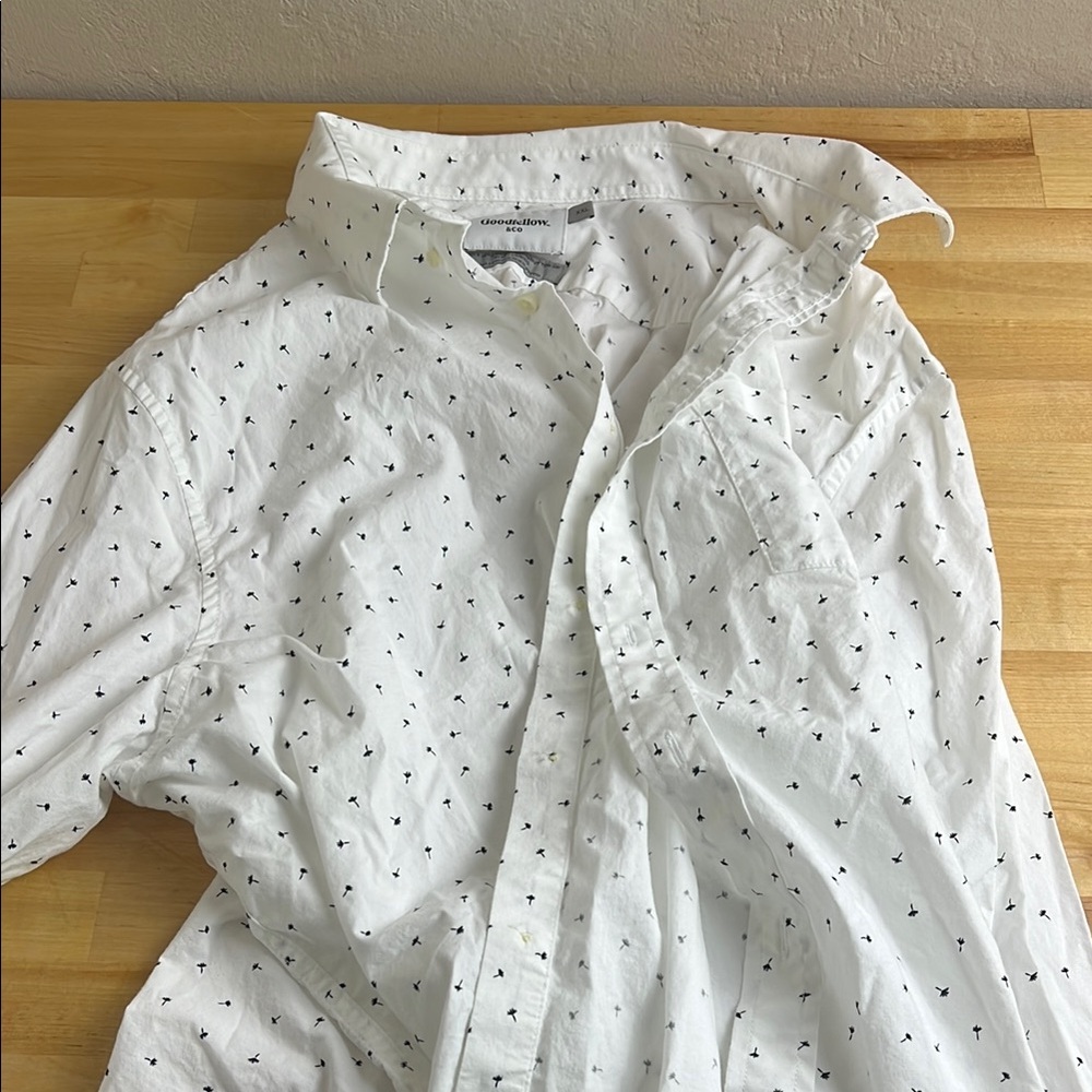 White Patterned Men's Shirt